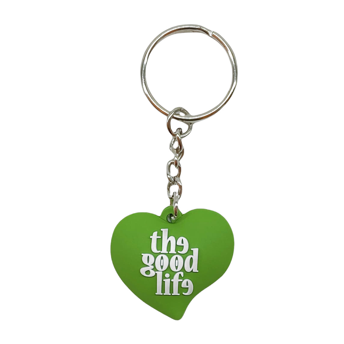 Heart TGL Rubber Keychain (Green)