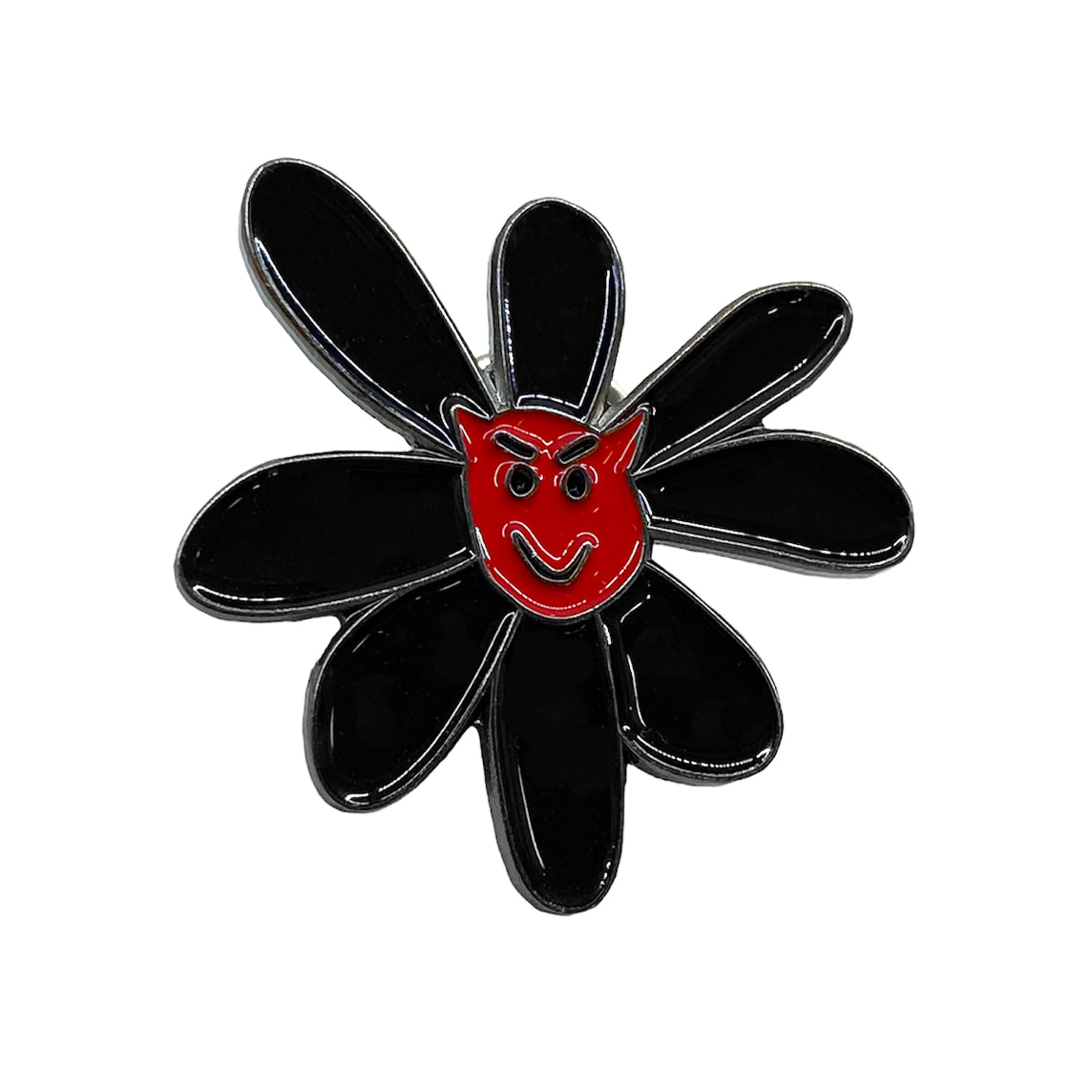 Devil Daisy Pin (Black)