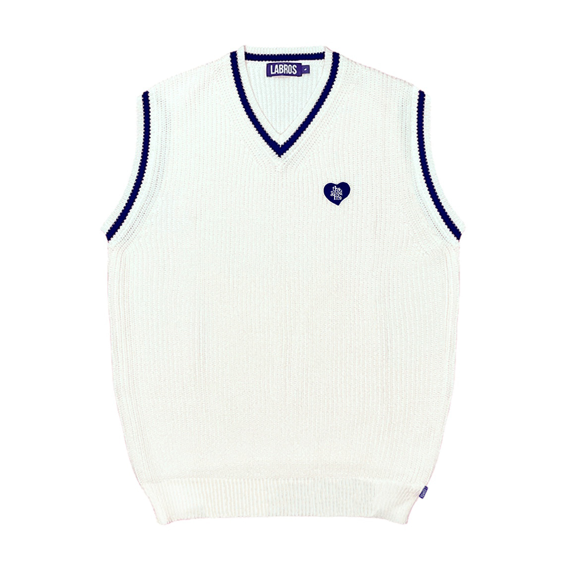 Heart TGL Knit Vest (White)