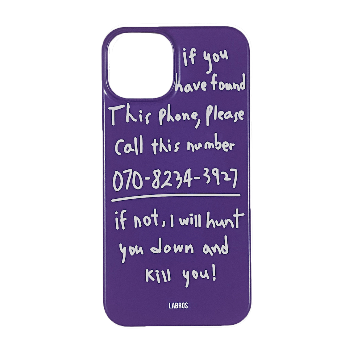 Kill You i Phone 14 Case (Purple/ grey)