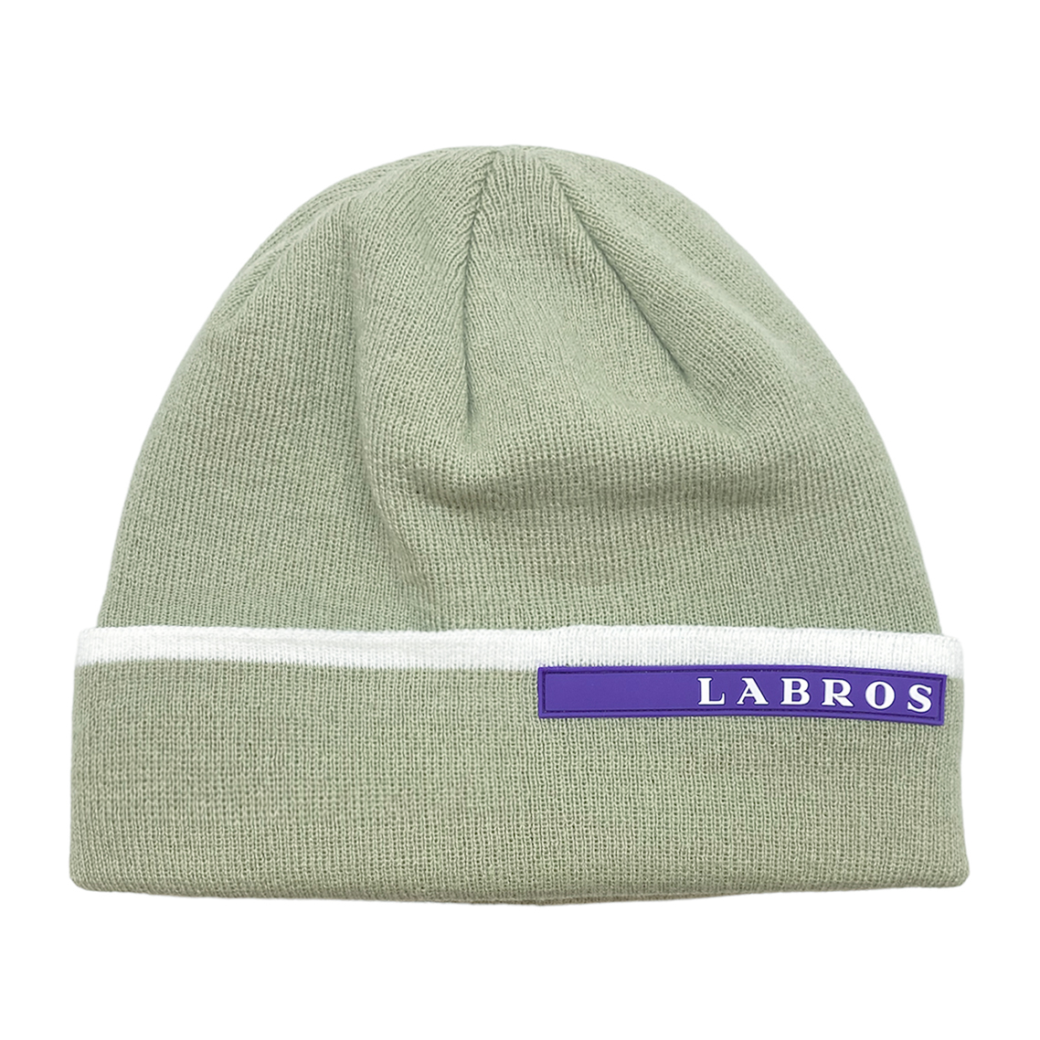 Rubber Patch Line Beanie (Pale Green)