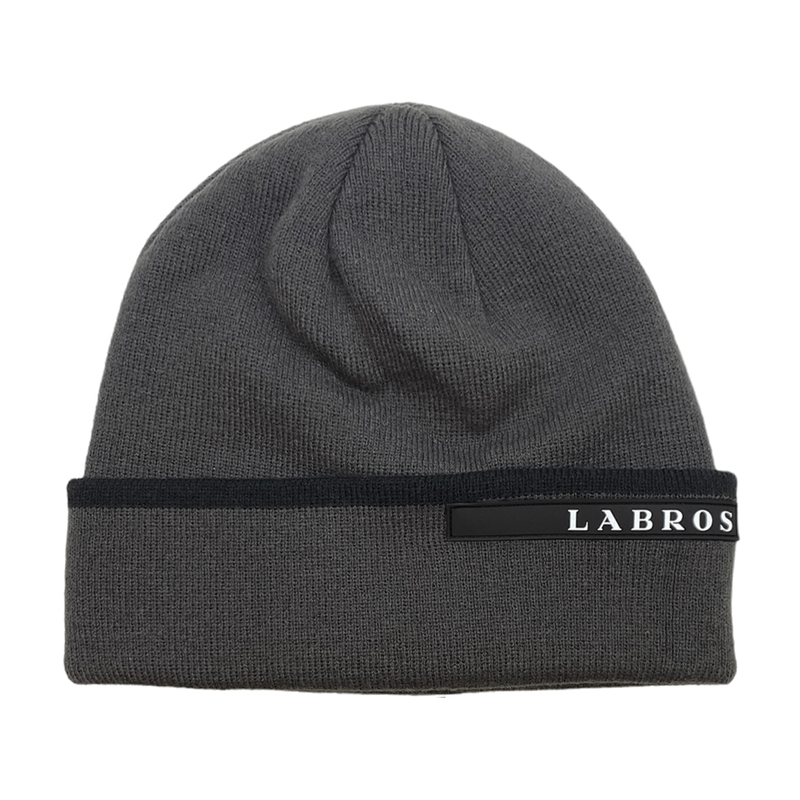 Rubber Patch Line Beanie (Charcoal)
